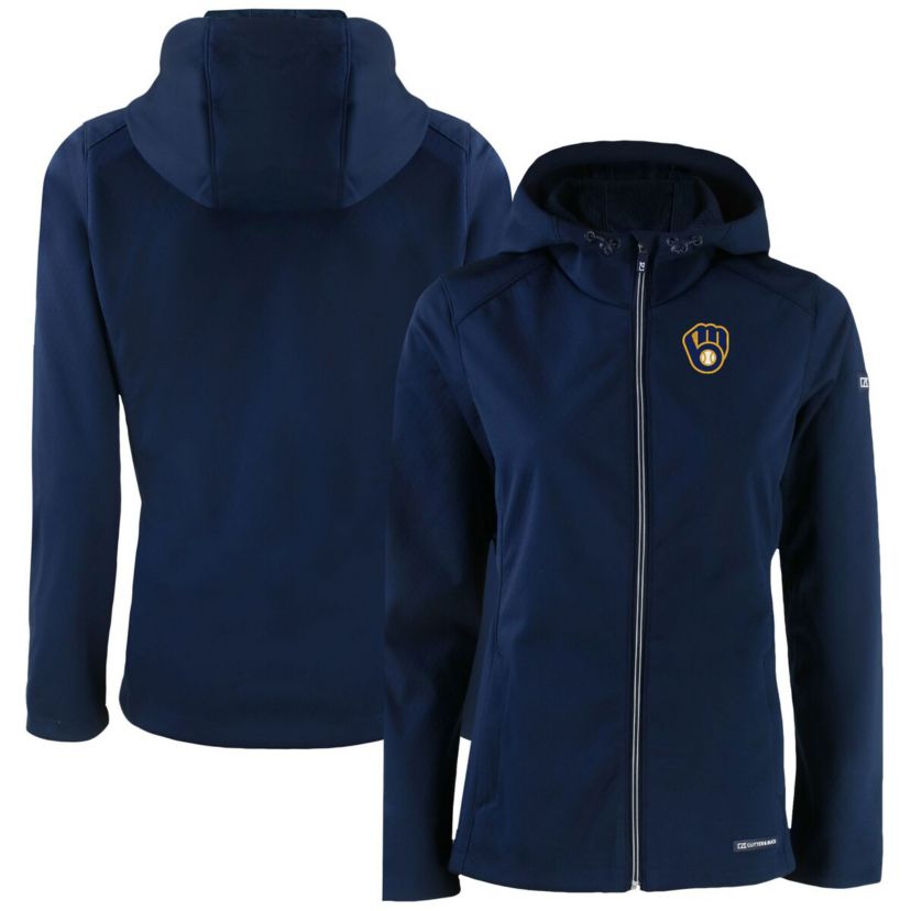 MLB Milwaukee Brewers Evoke Eco Softshell Recycled Full-Zip Jacket