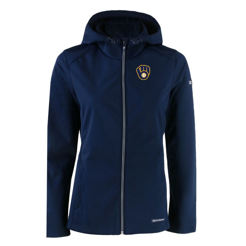 MLB Milwaukee Brewers Evoke Eco Softshell Recycled Full-Zip Jacket
