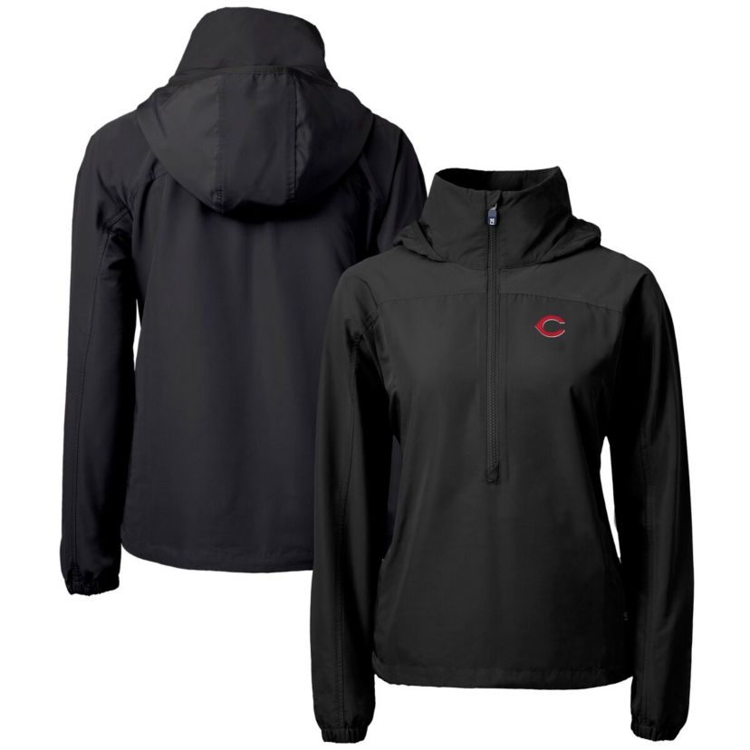 MLB Cincinnati Reds Charter Eco Recycled Half-Zip Anorak Jacket