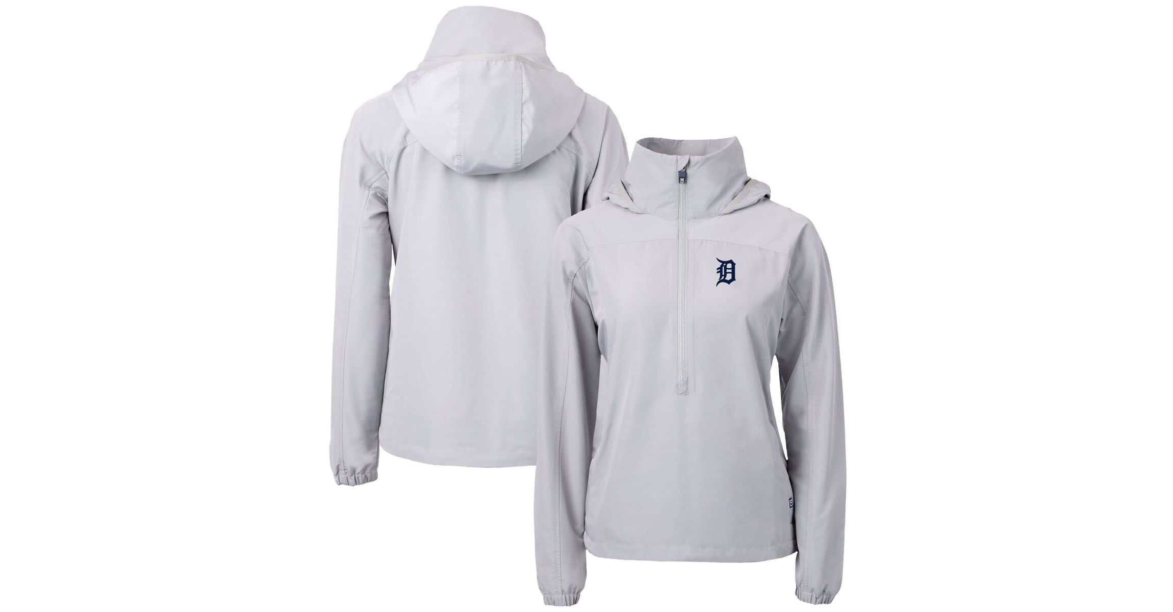 MLB Detroit Tigers Charter Eco Recycled Half-Zip Anorak Jacket
