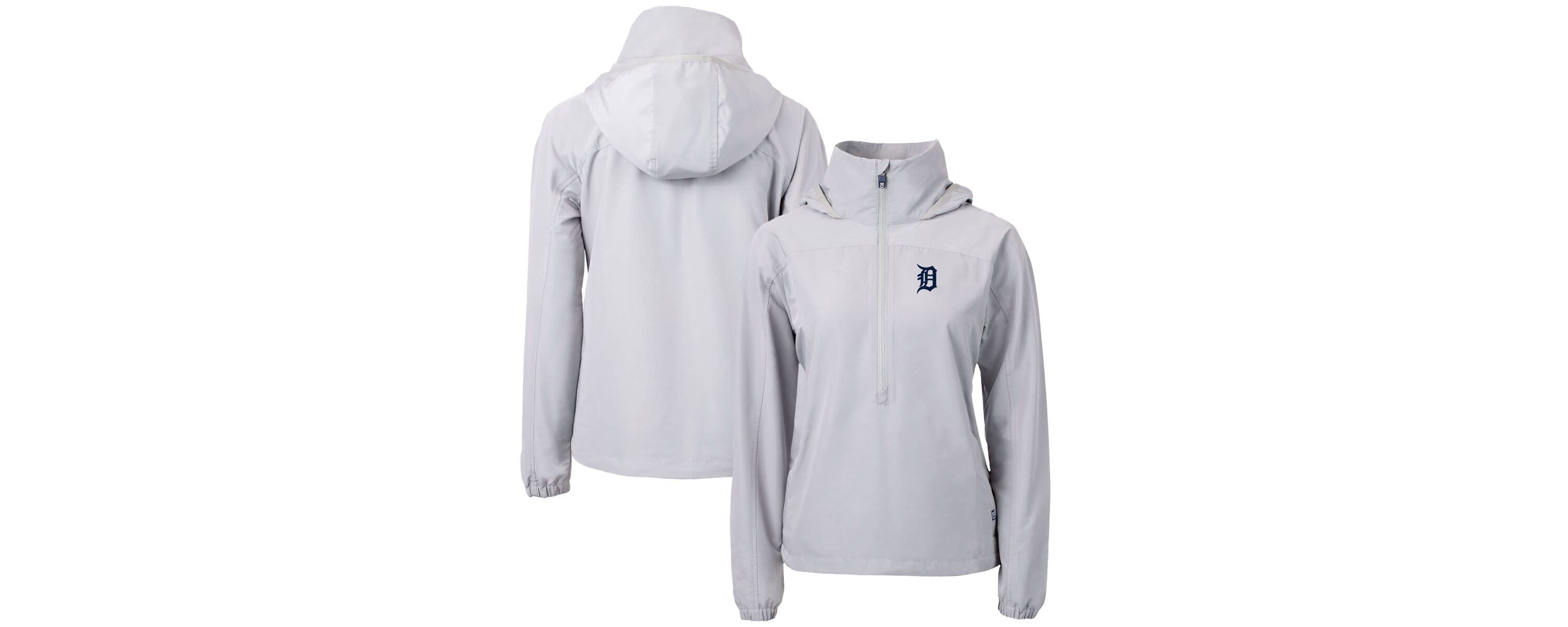 MLB Detroit Tigers Charter Eco Recycled Half-Zip Anorak Jacket