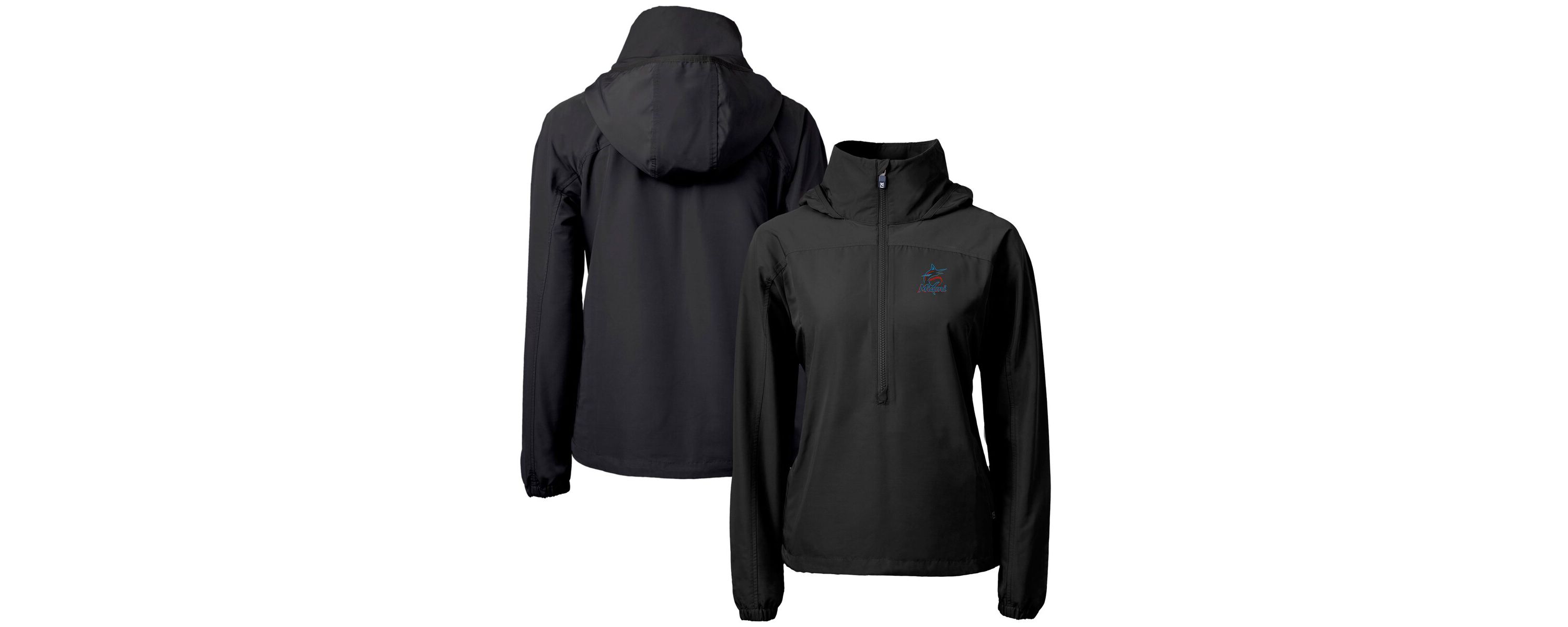 MLB Miami Marlins Charter Eco Recycled Half-Zip Anorak Jacket