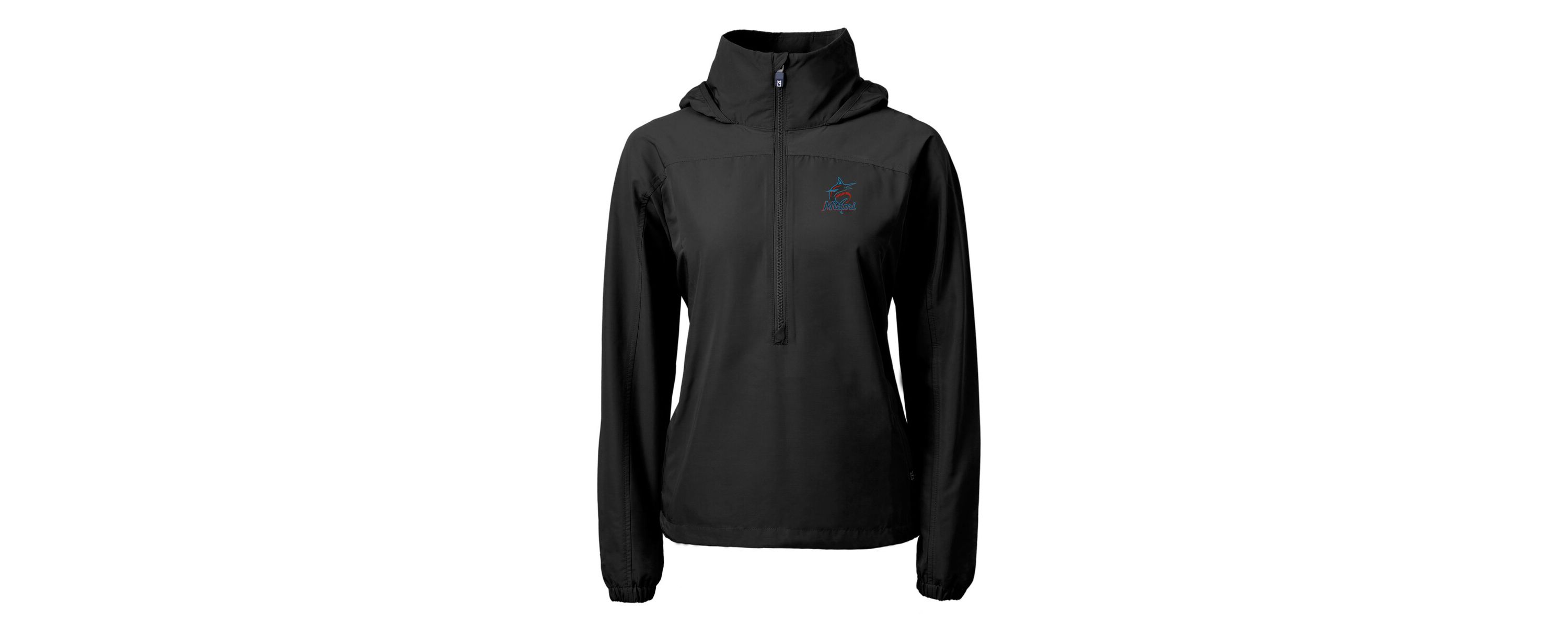 MLB Miami Marlins Charter Eco Recycled Half-Zip Anorak Jacket