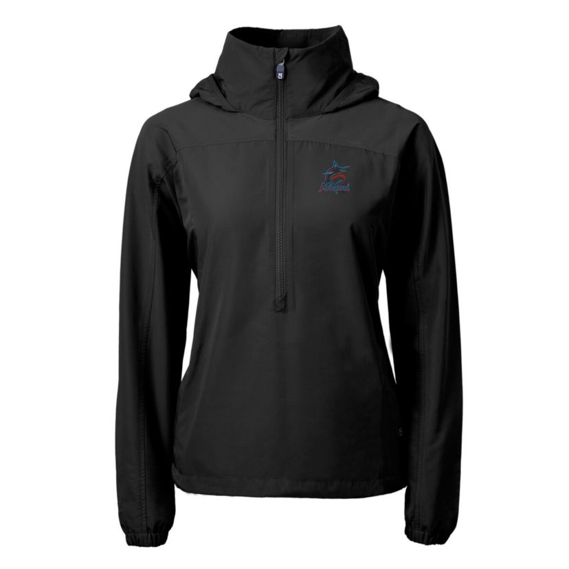 MLB Miami Marlins Charter Eco Recycled Half-Zip Anorak Jacket