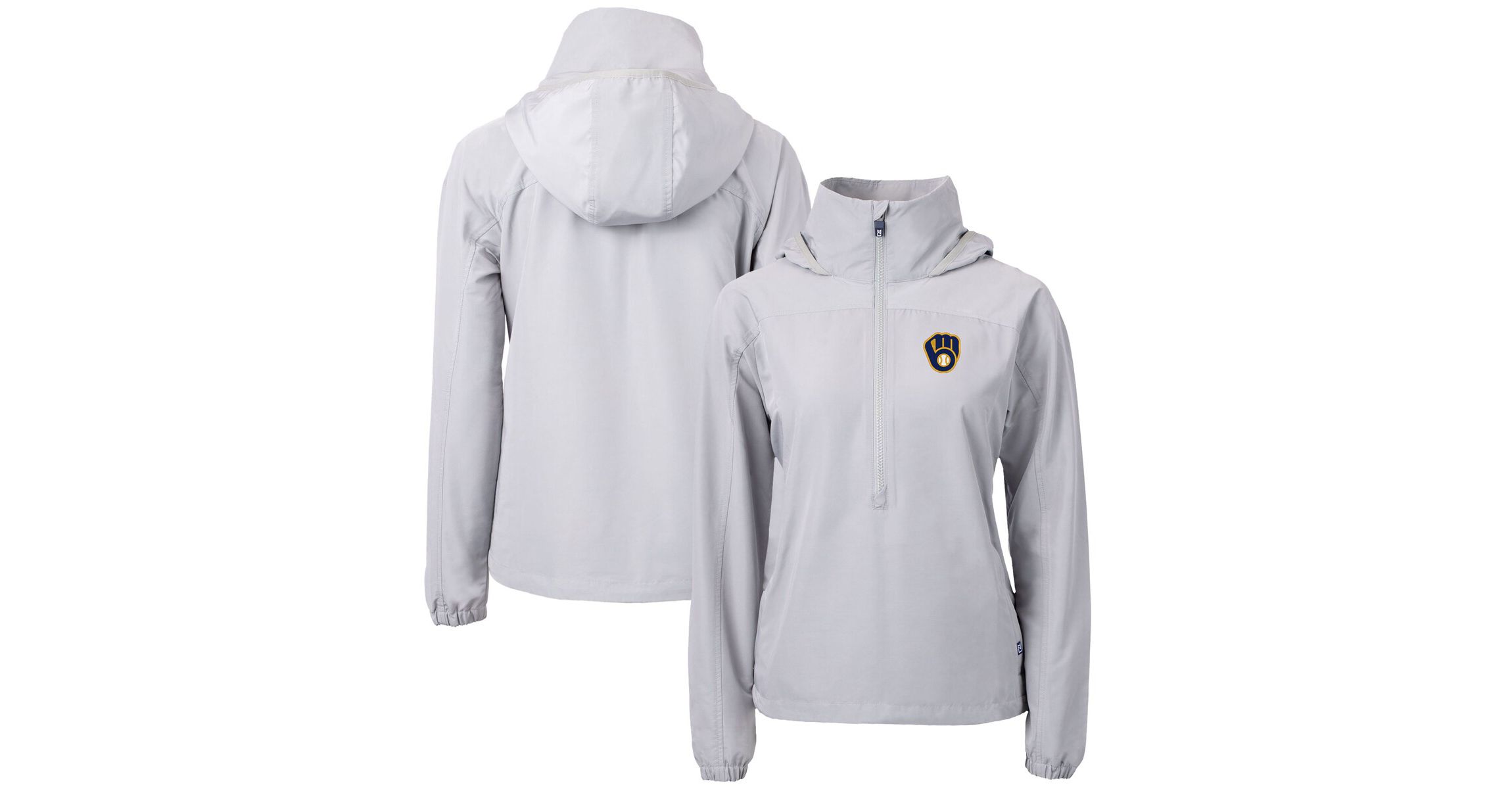 MLB Milwaukee Brewers Charter Eco Recycled Half-Zip Anorak Jacket
