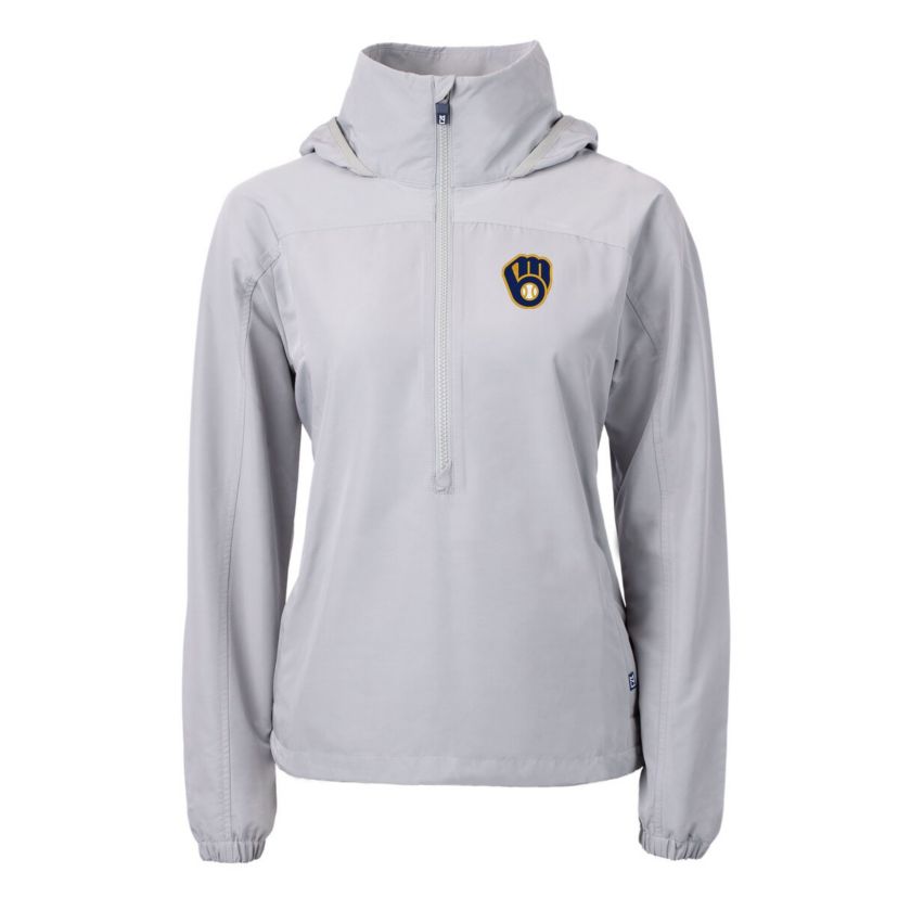 MLB Milwaukee Brewers Charter Eco Recycled Half-Zip Anorak Jacket