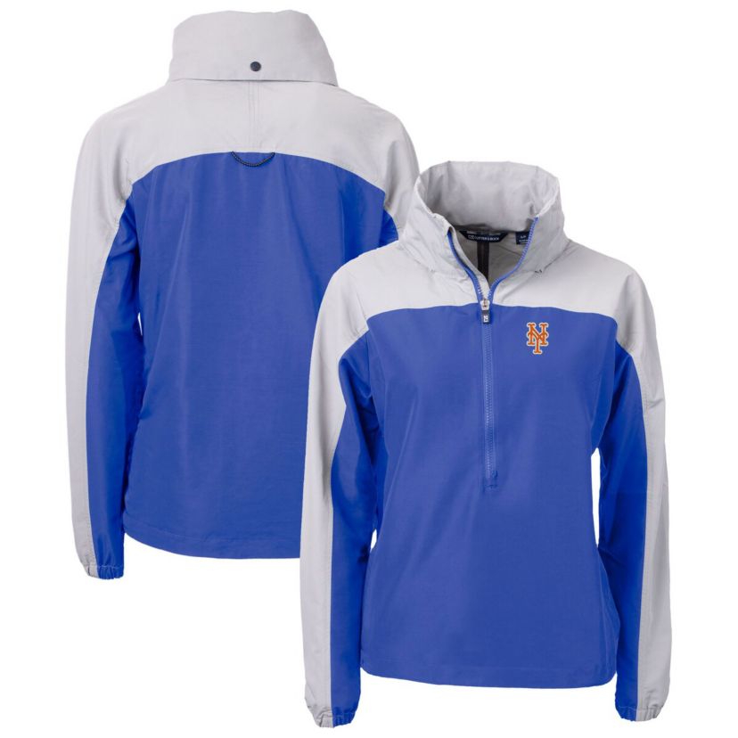 MLB New York Mets Charter Eco Recycled Half-Zip Anorak Jacket