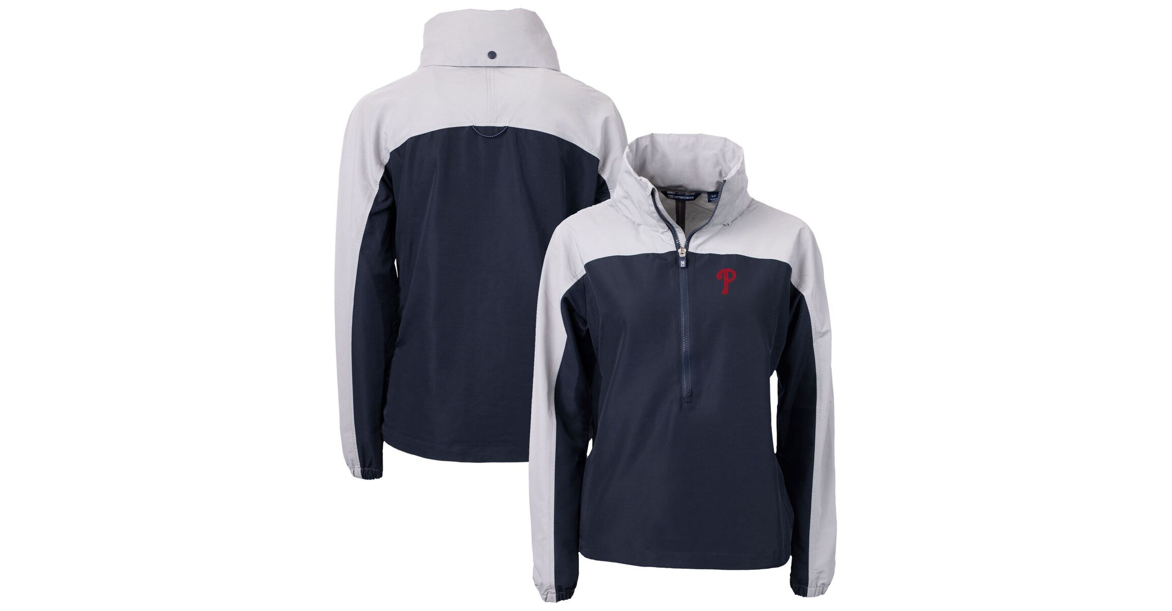 MLB Philadelphia Phillies Charter Eco Recycled Half-Zip Anorak Jacket