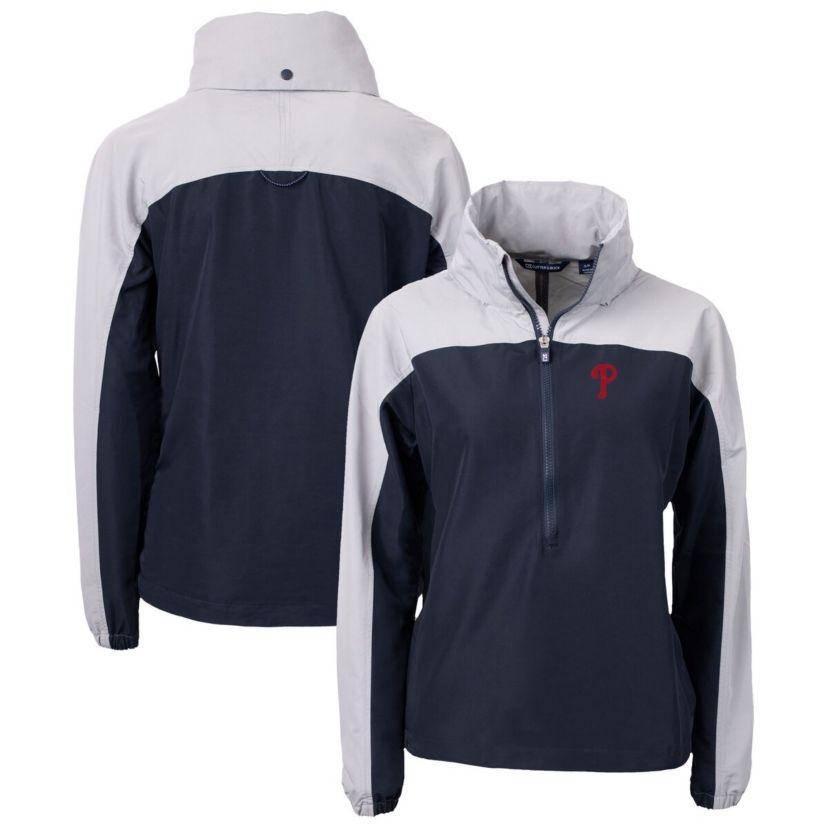 MLB Philadelphia Phillies Charter Eco Recycled Half-Zip Anorak Jacket