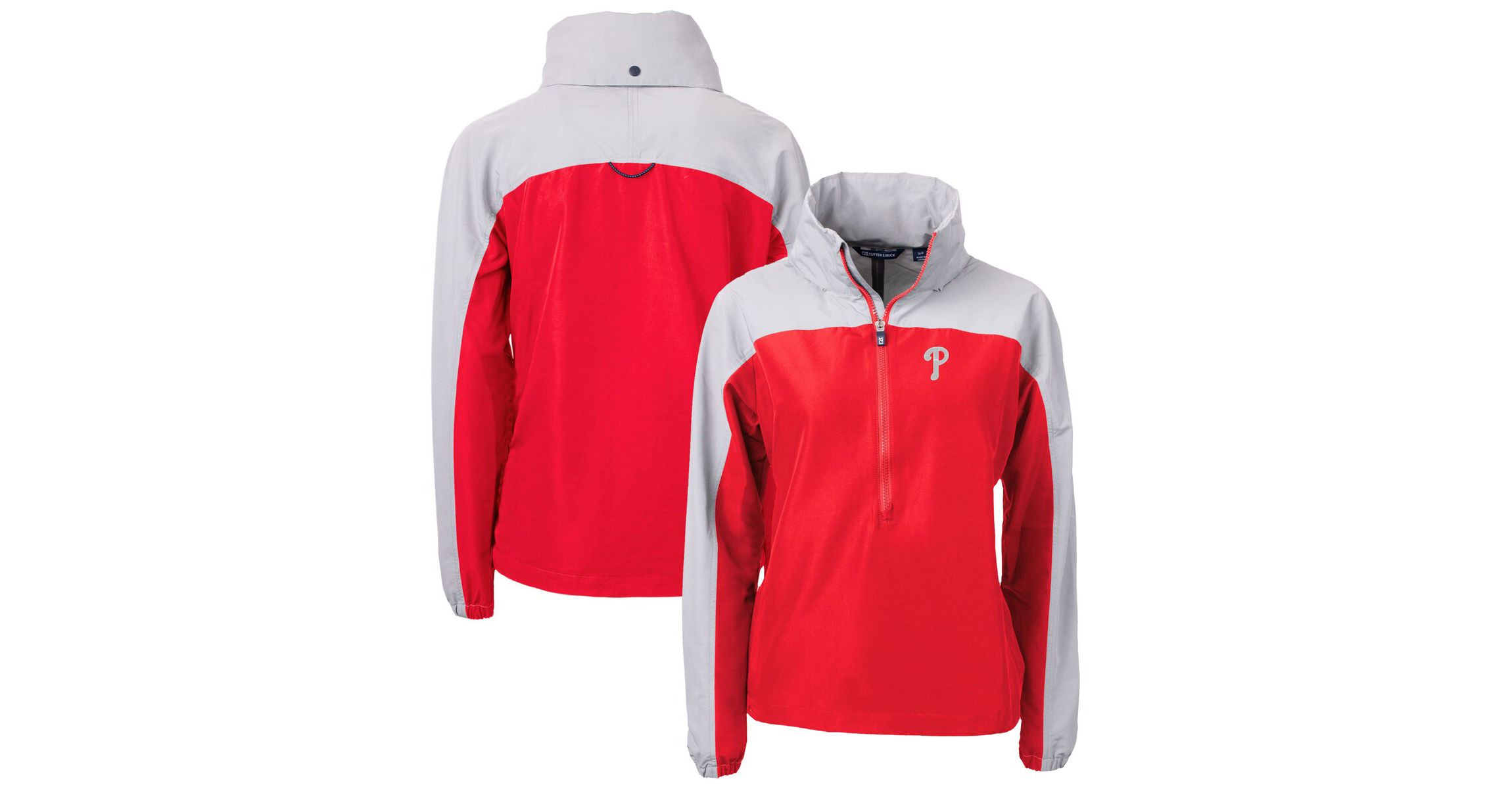 MLB Philadelphia Phillies Charter Eco Recycled Half-Zip Anorak Jacket