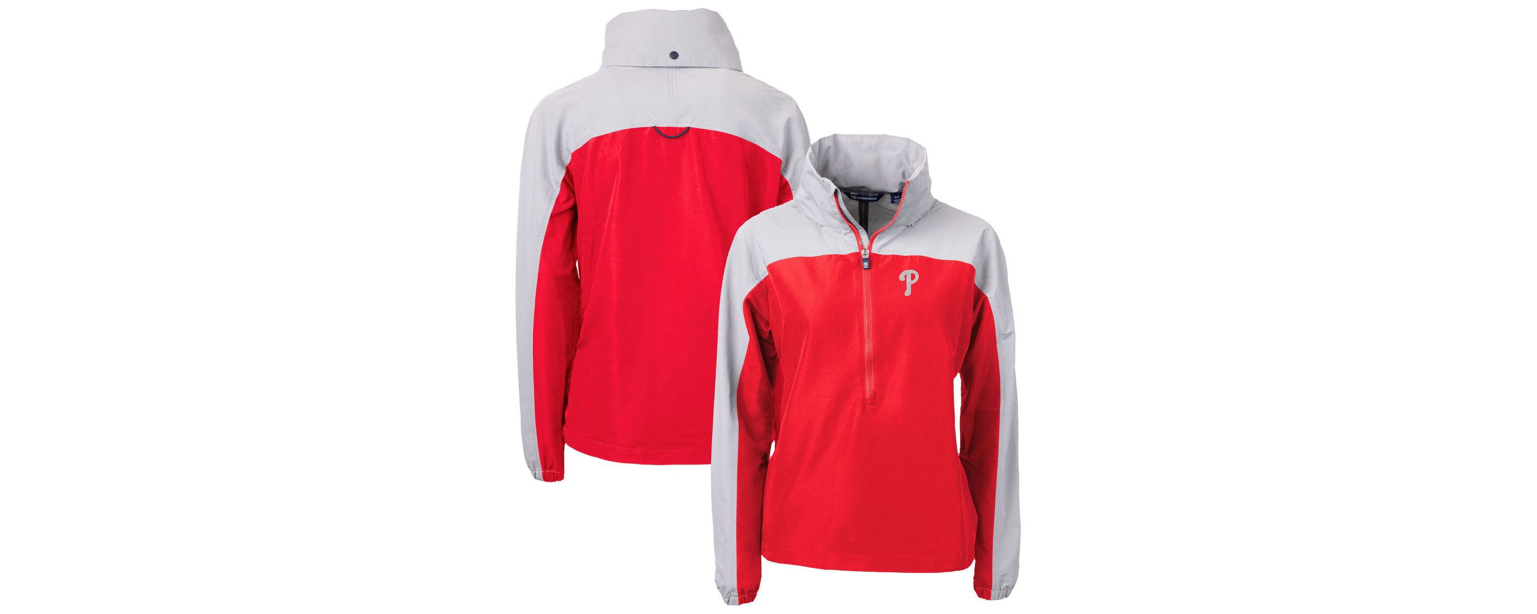 MLB Philadelphia Phillies Charter Eco Recycled Half-Zip Anorak Jacket