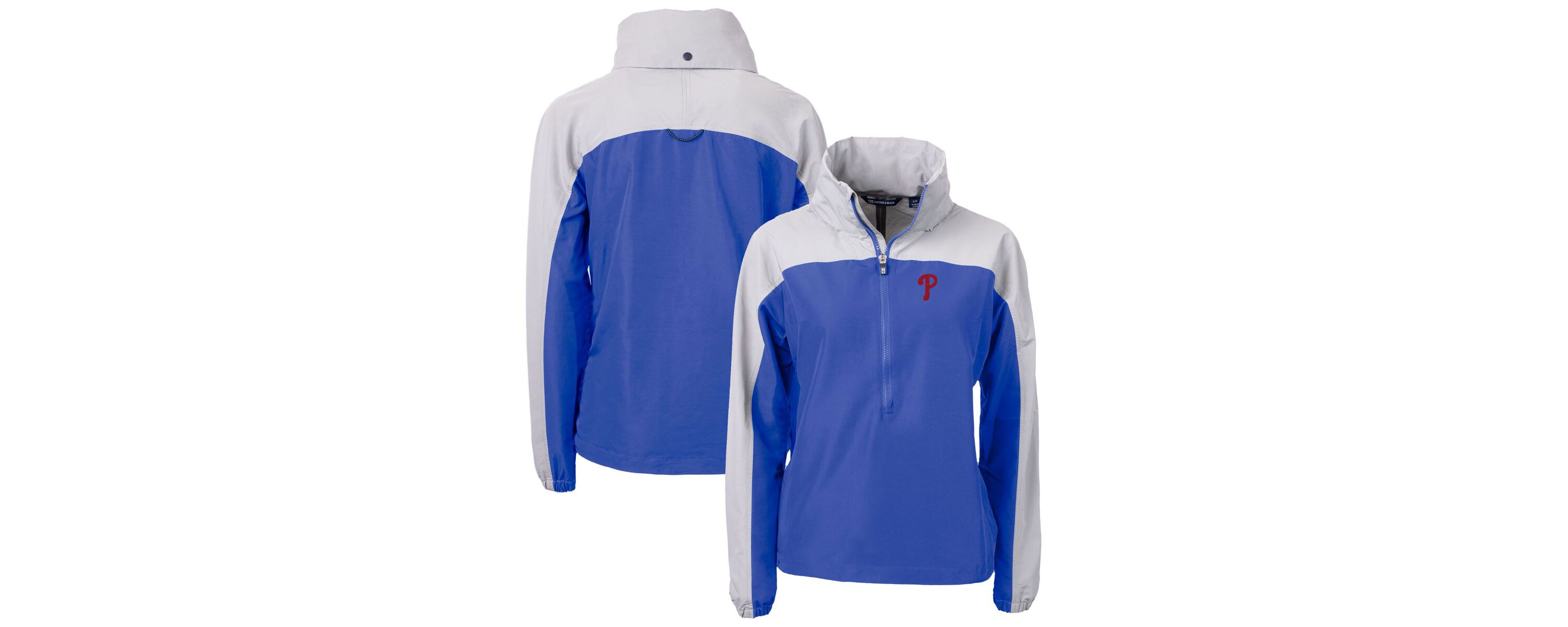 MLB Philadelphia Phillies Charter Eco Recycled Half-Zip Anorak Jacket