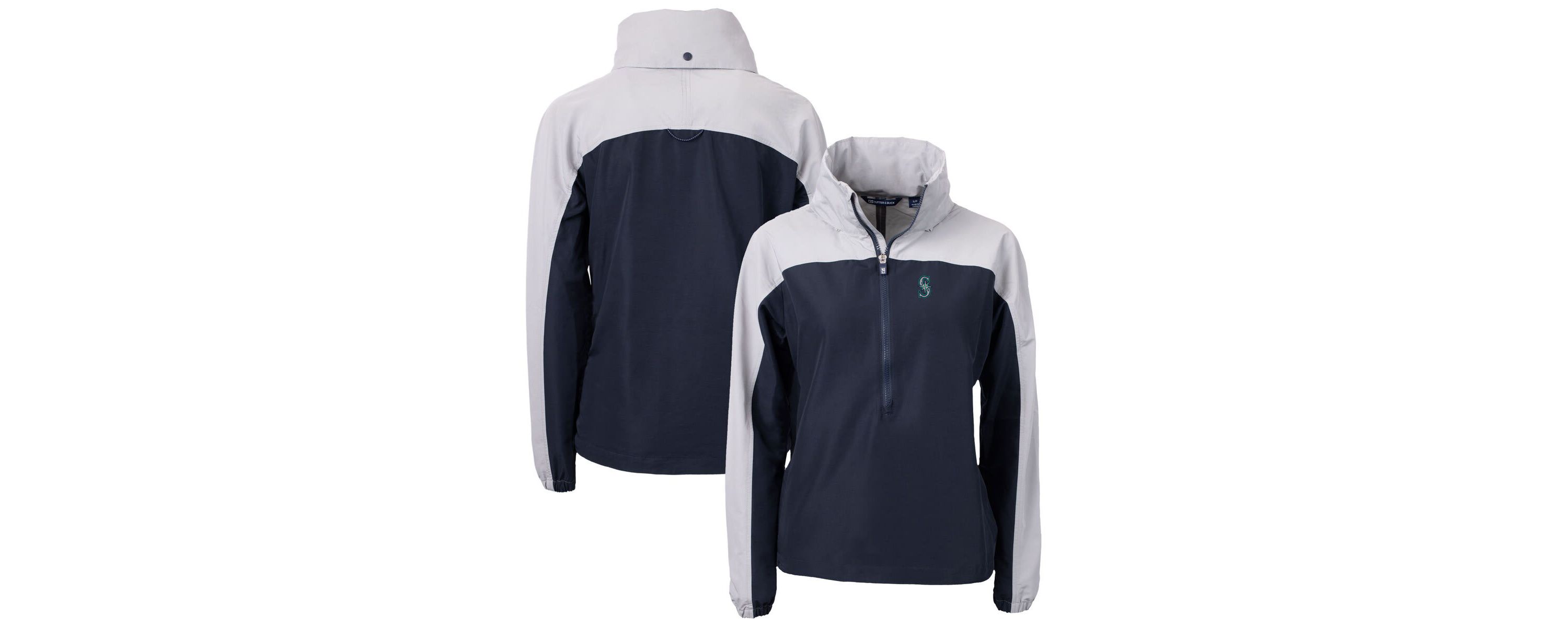 MLB Seattle Mariners Charter Eco Recycled Half-Zip Anorak Jacket