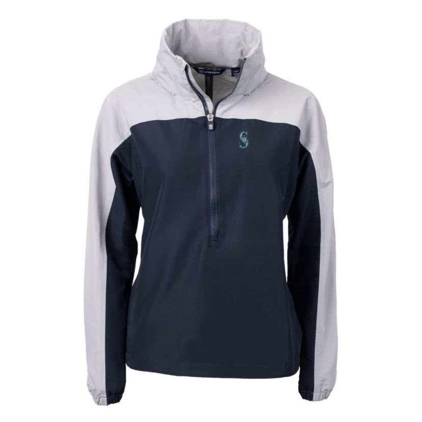 MLB Seattle Mariners Charter Eco Recycled Half-Zip Anorak Jacket