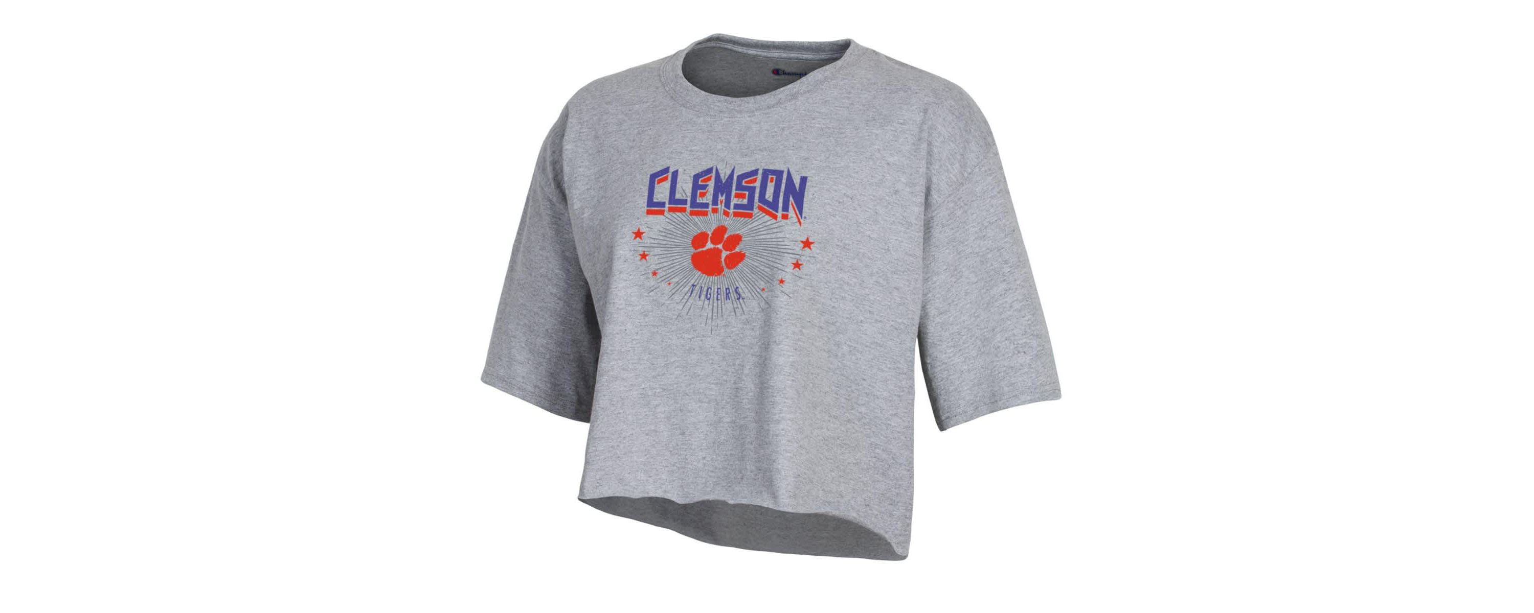 NCAA Clemson Tigers Boyfriend Cropped T-Shirt