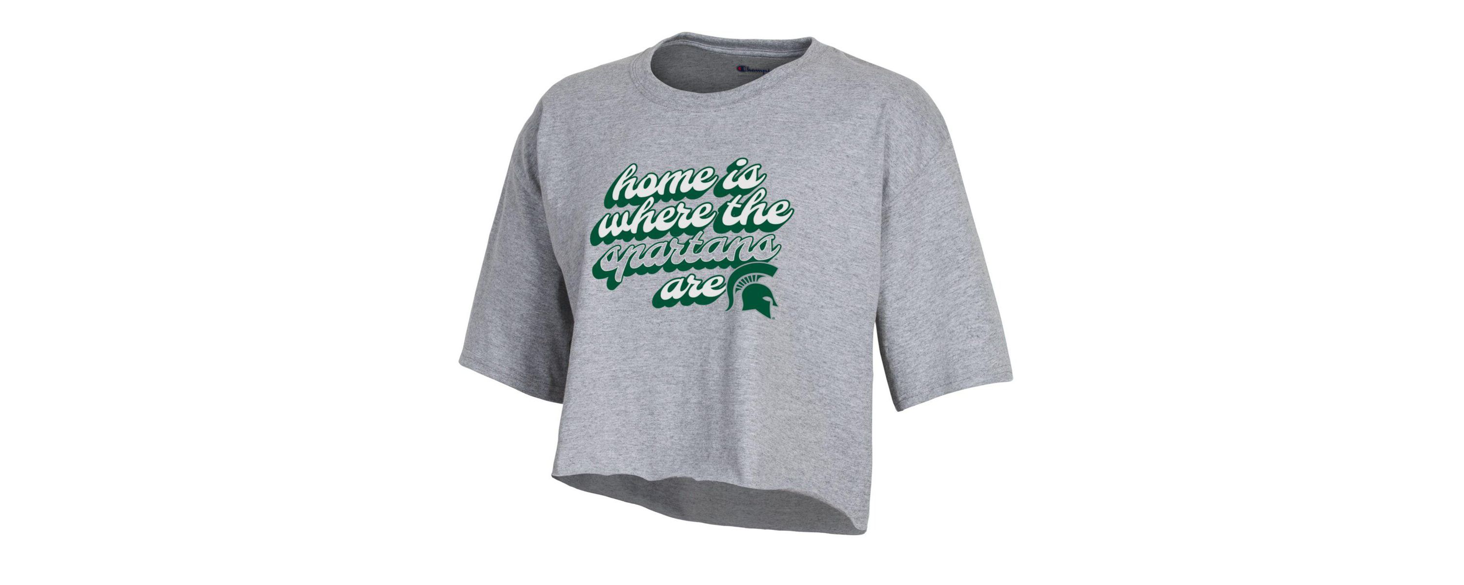 NCAA Michigan State Spartans Boyfriend Cropped T-Shirt