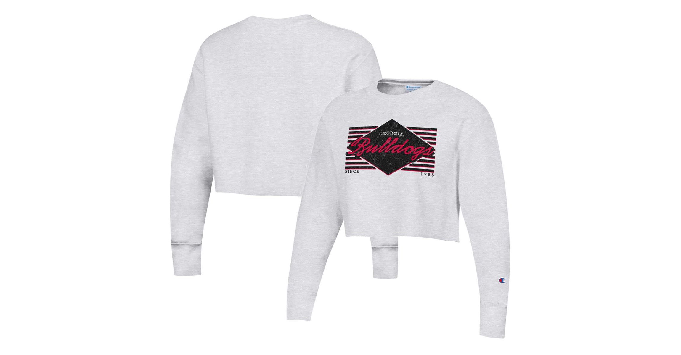 NCAA Georgia Bulldogs Reverse Weave Cropped Pullover Sweatshirt