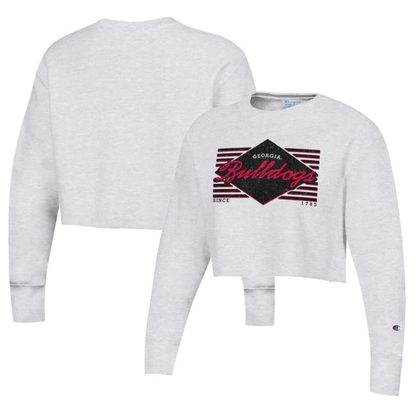 NCAA Georgia Bulldogs Reverse Weave Cropped Pullover Sweatshirt