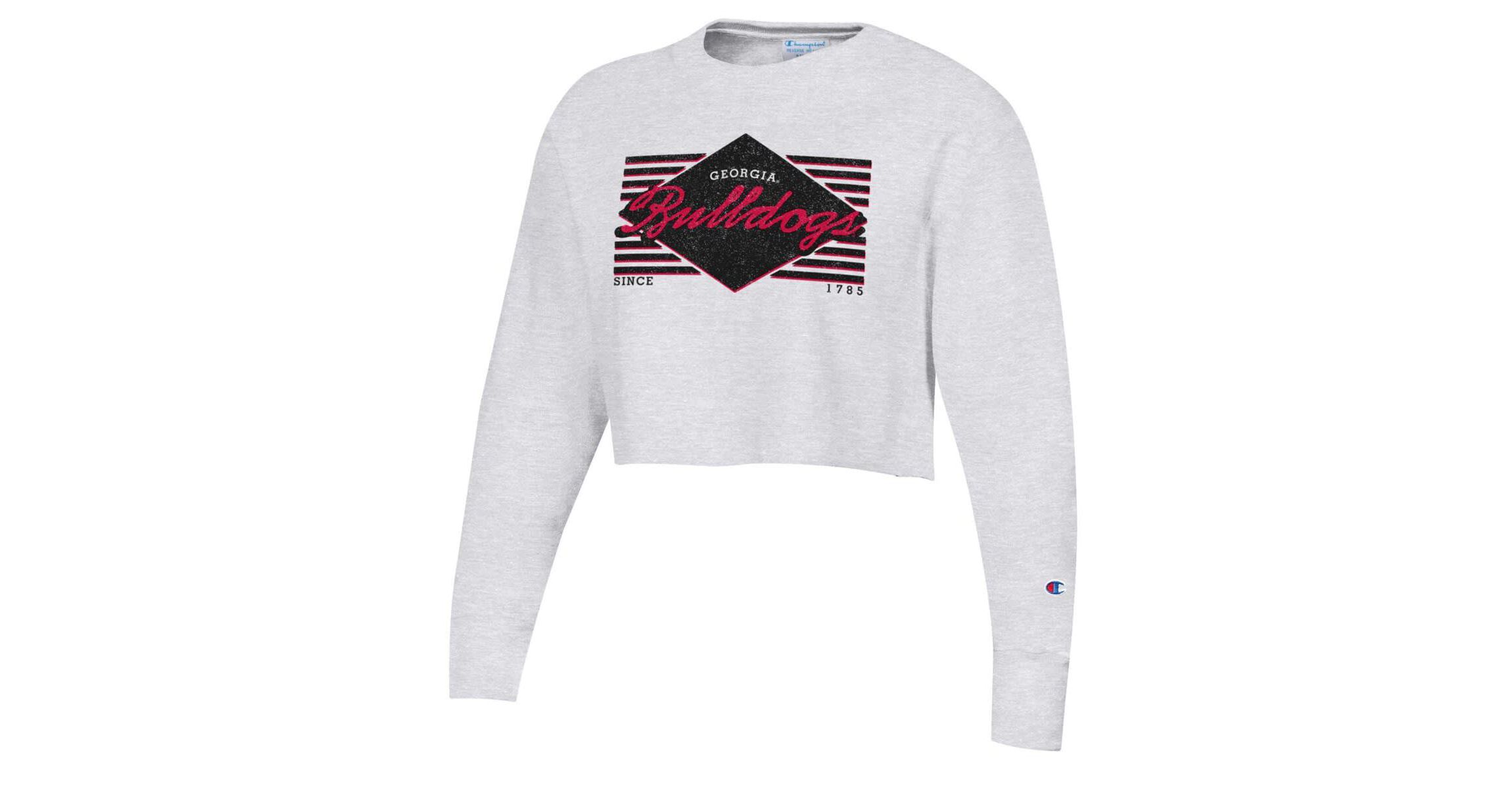 NCAA Georgia Bulldogs Reverse Weave Cropped Pullover Sweatshirt