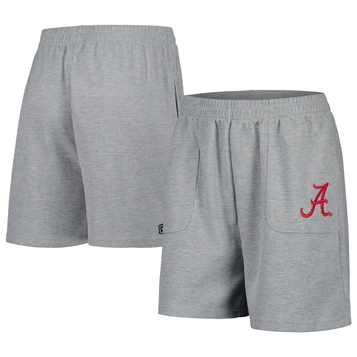 Alabama Crimson Tide NCAA Heather Alabama Tide Pocket Hit Grand Slam Waffle Shorts