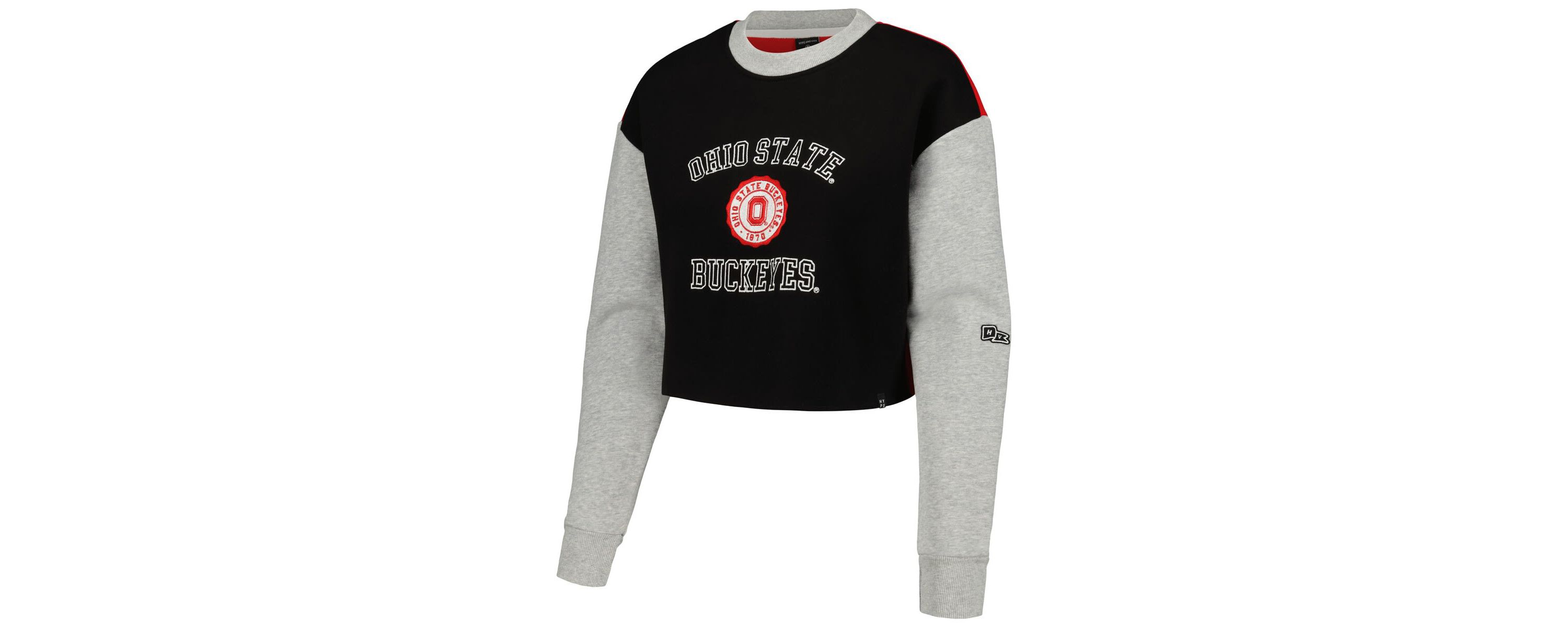 NCAA Ohio State Buckeyes Colorblock Rookie Crew Pullover Sweatshirt