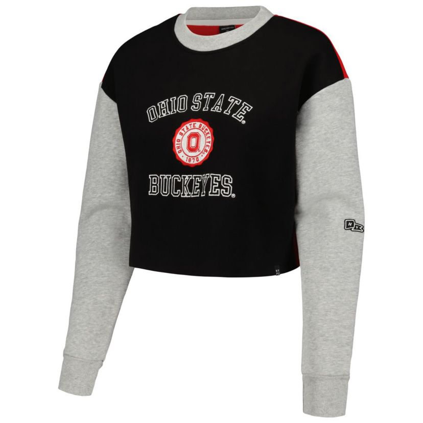 NCAA Ohio State Buckeyes Colorblock Rookie Crew Pullover Sweatshirt