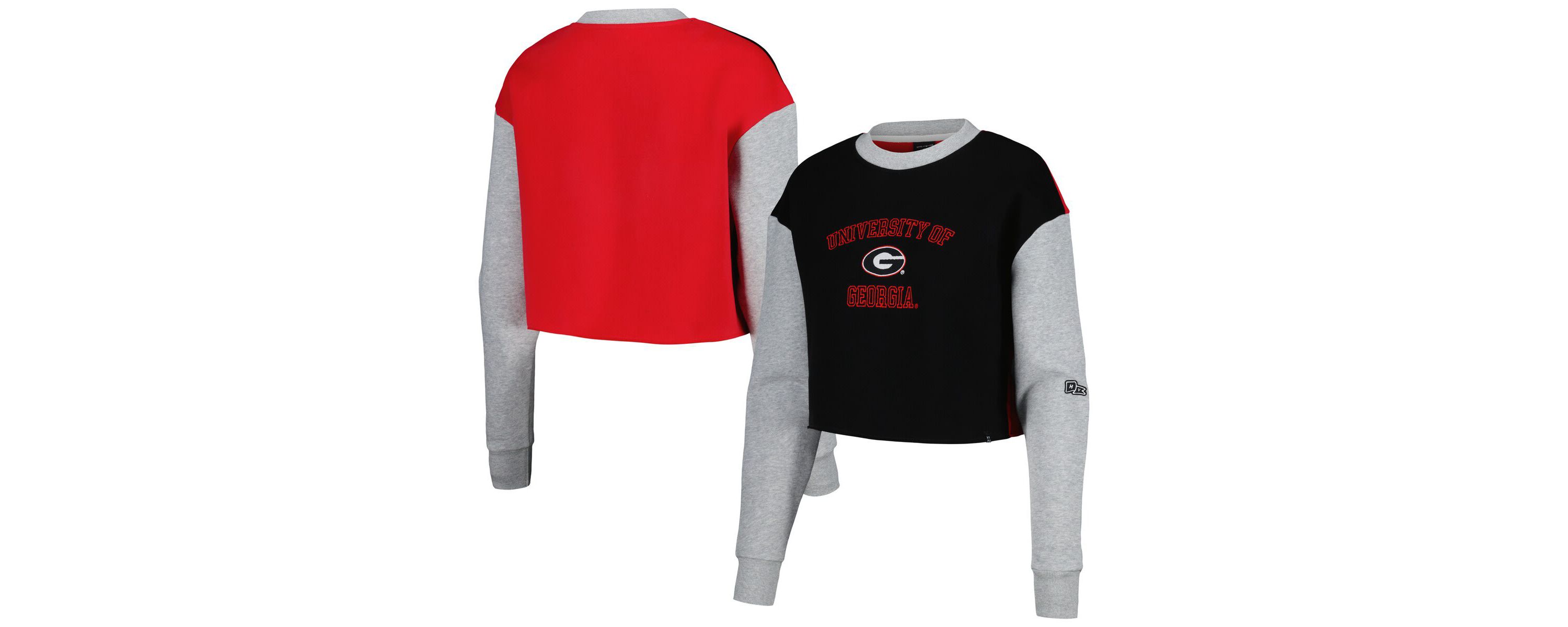 NCAA Georgia Bulldogs Colorblock Rookie Crew Pullover Sweatshirt