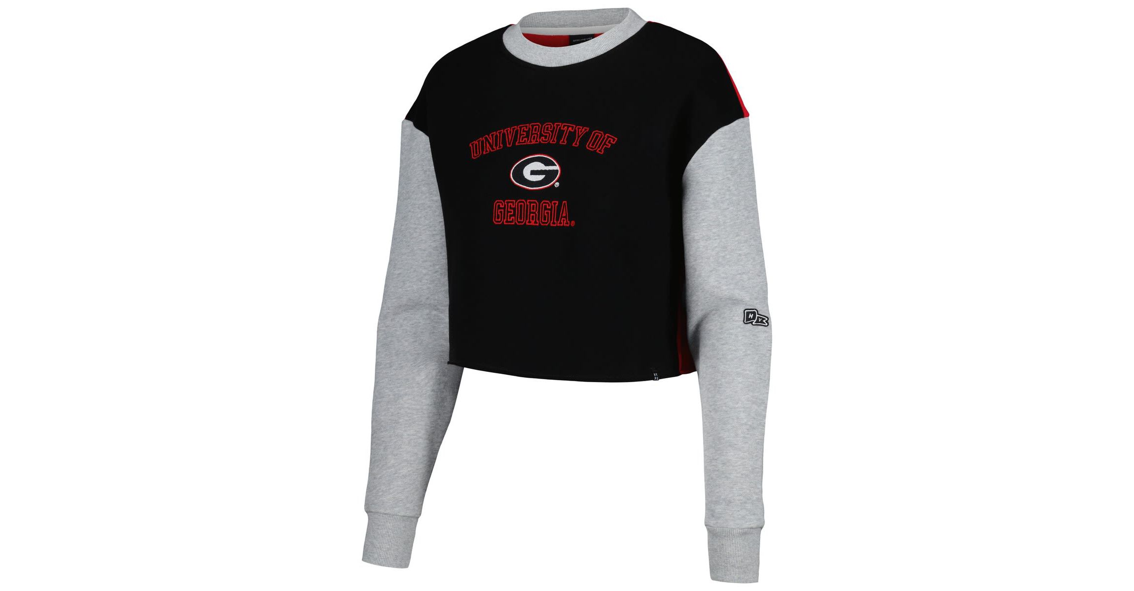 NCAA Georgia Bulldogs Colorblock Rookie Crew Pullover Sweatshirt