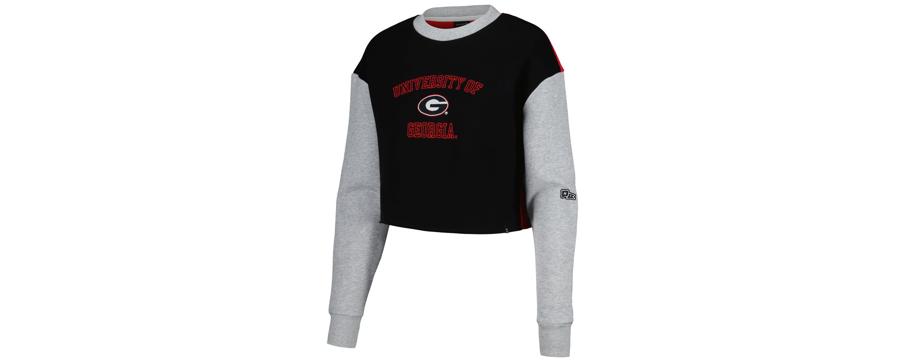 NCAA Georgia Bulldogs Colorblock Rookie Crew Pullover Sweatshirt