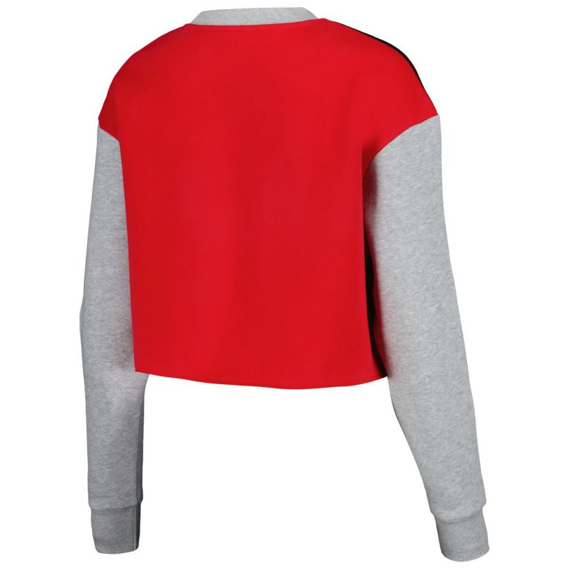 NCAA Georgia Bulldogs Colorblock Rookie Crew Pullover Sweatshirt