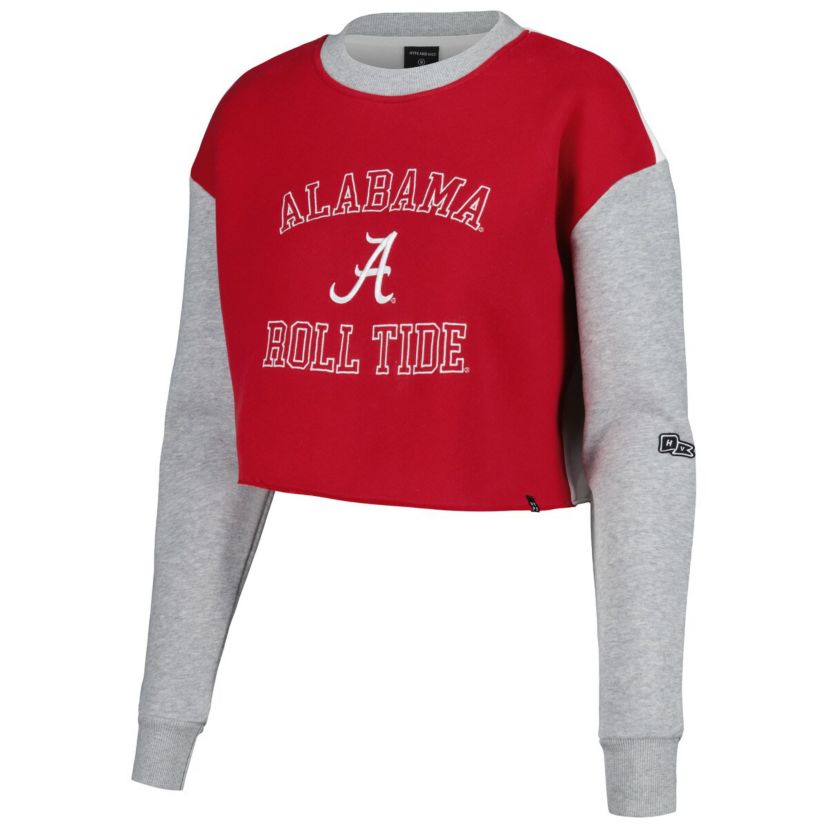 Alabama Crimson Tide NCAA Alabama Tide Colorblock Rookie Crew Pullover Sweatshirt