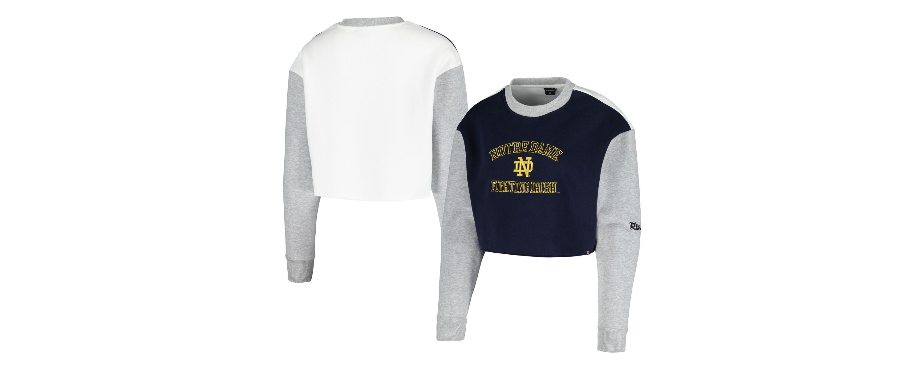 NCAA Notre Dame Fighting Irish Colorblock Rookie Crew Pullover Sweatshirt