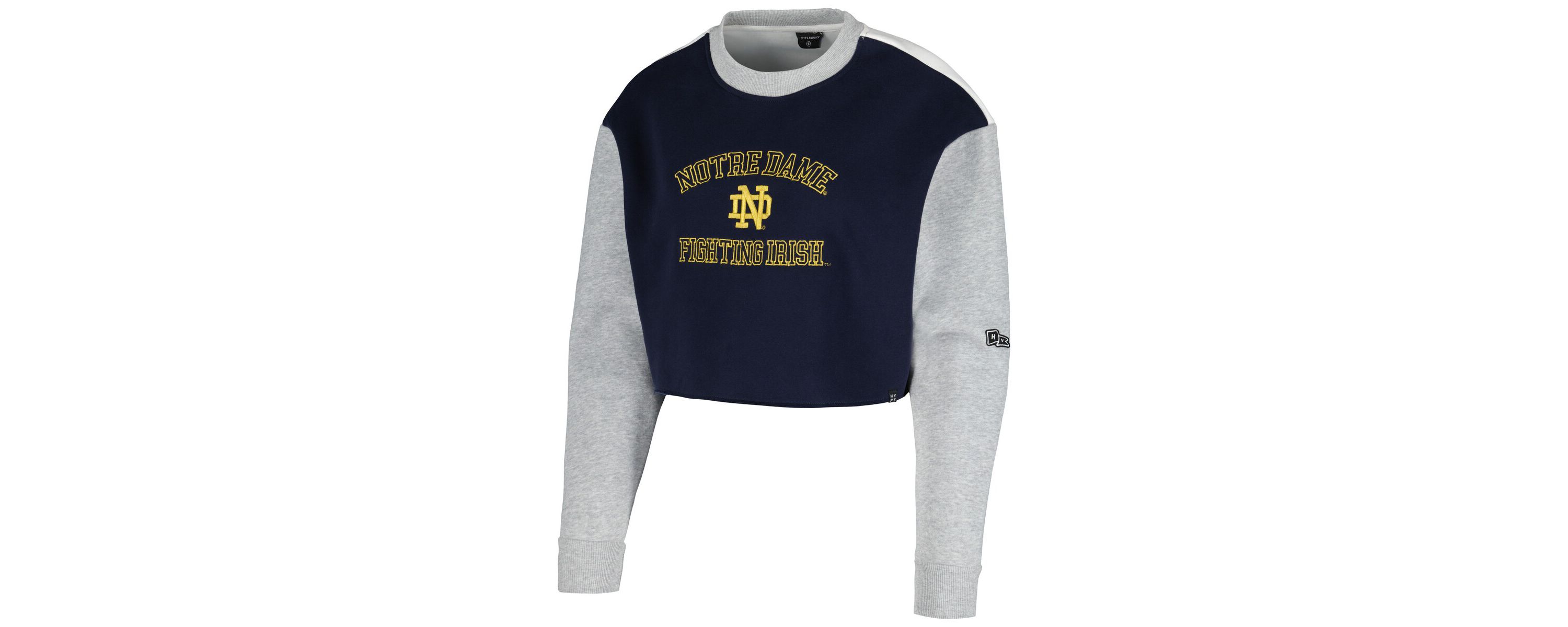 NCAA Notre Dame Fighting Irish Colorblock Rookie Crew Pullover Sweatshirt