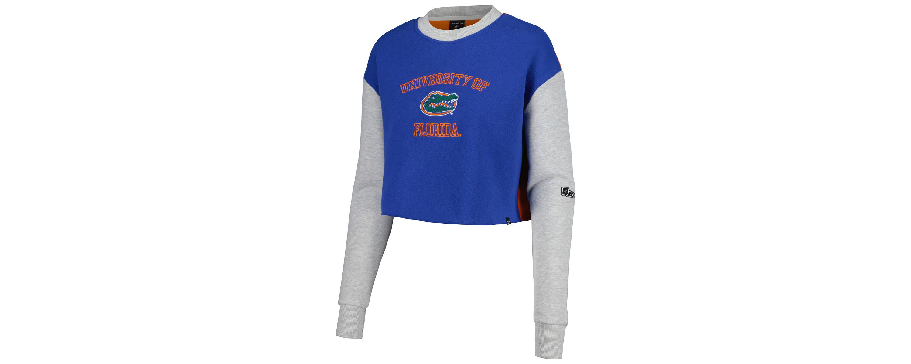 NCAA Florida Gators Colorblock Rookie Crew Pullover Sweatshirt