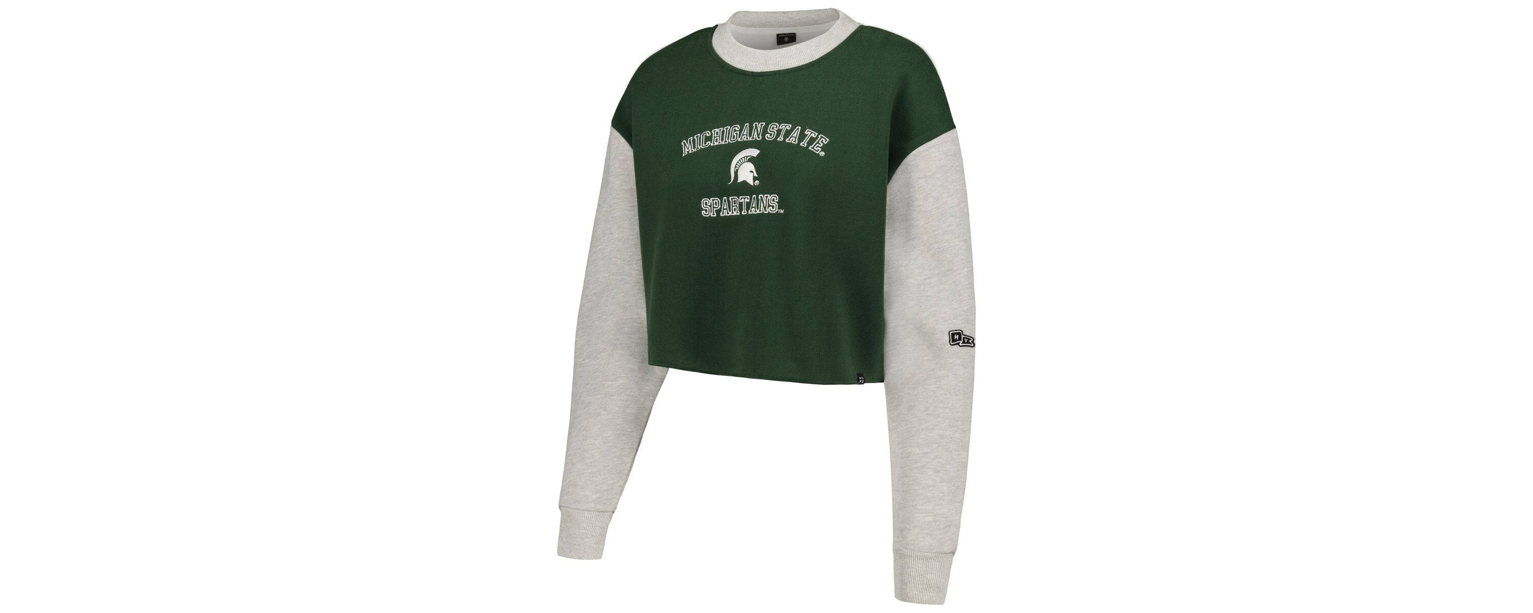NCAA Michigan State Spartans Colorblock Rookie Crew Pullover Sweatshirt