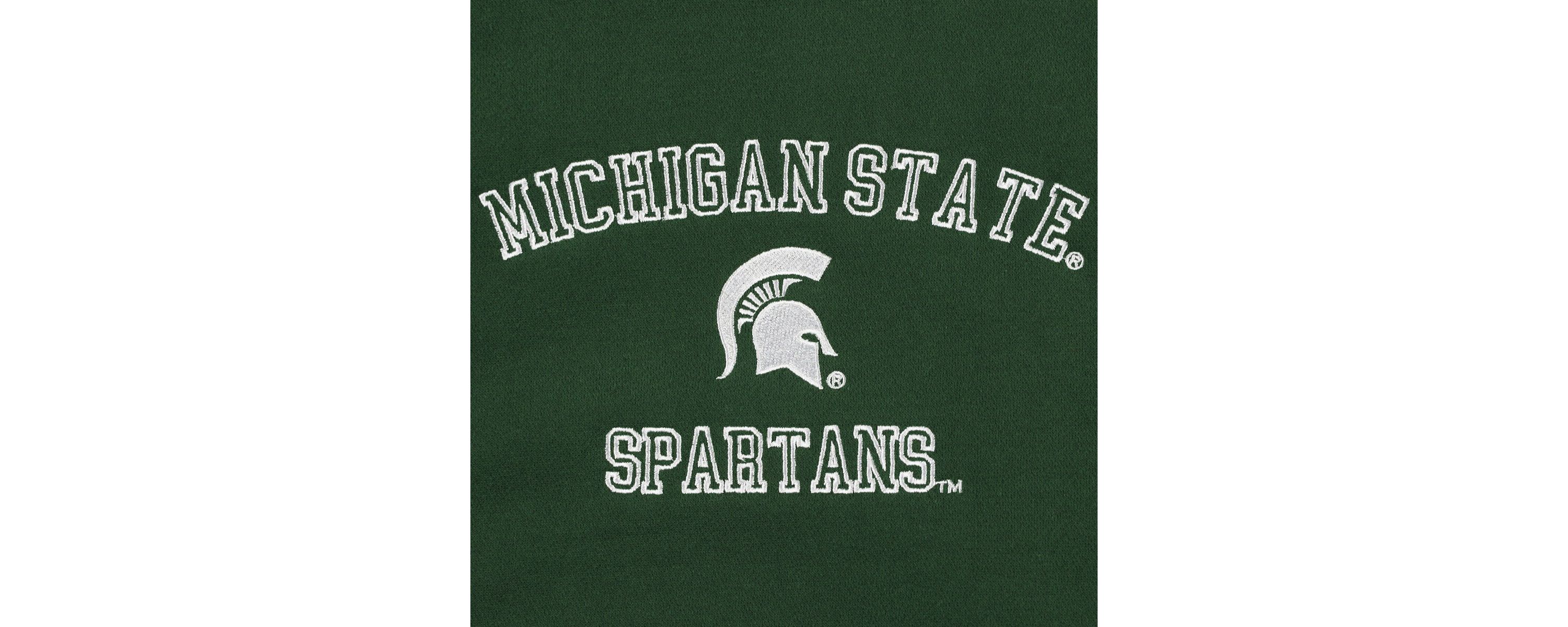 NCAA Michigan State Spartans Colorblock Rookie Crew Pullover Sweatshirt