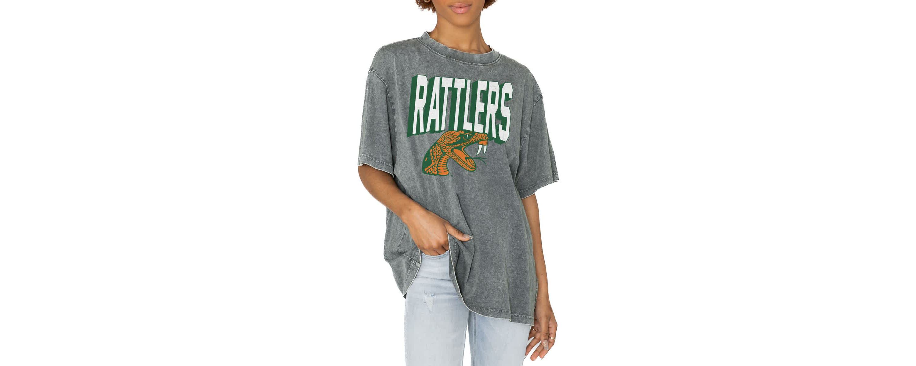 NCAA Florida A&M Rattlers Solid Defense Oversized T-Shirt