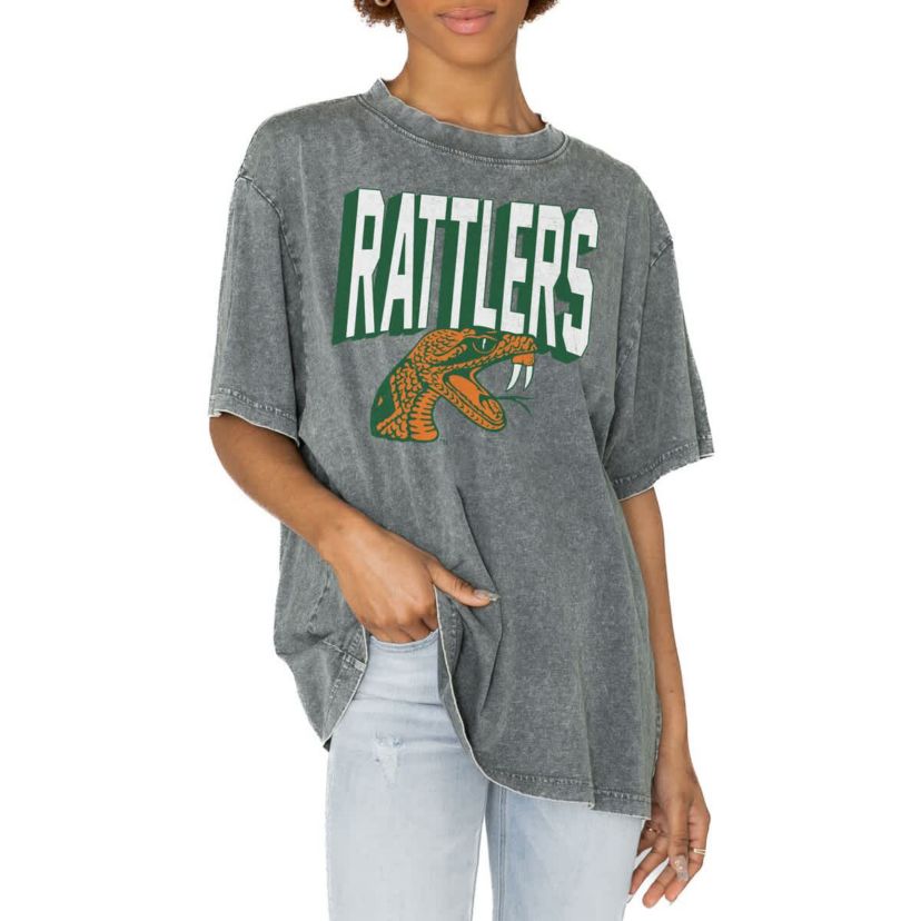 NCAA Florida A&M Rattlers Solid Defense Oversized T-Shirt