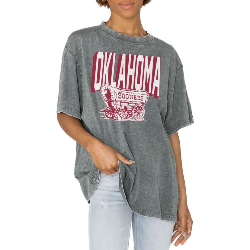 NCAA Oklahoma Sooners Solid Defense Oversized T-Shirt