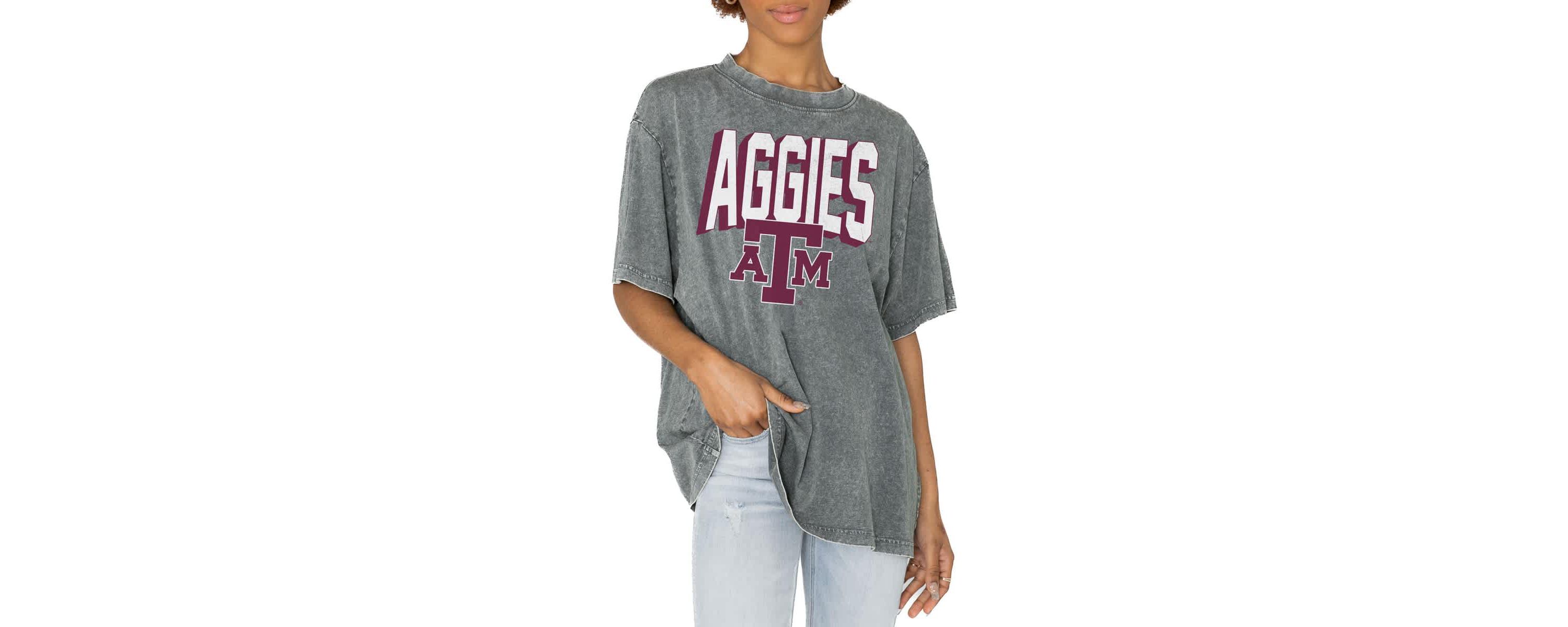 NCAA Texas A&M Aggies Solid Defense Oversized T-Shirt
