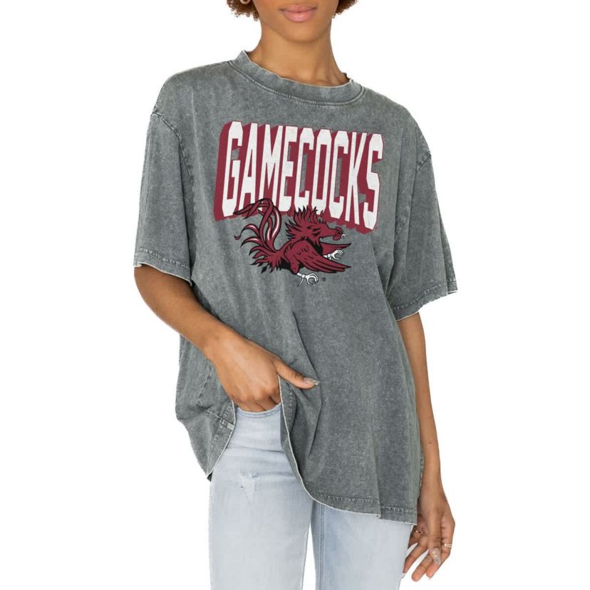 NCAA South Carolina Gamecocks Solid Defense Oversized T-Shirt