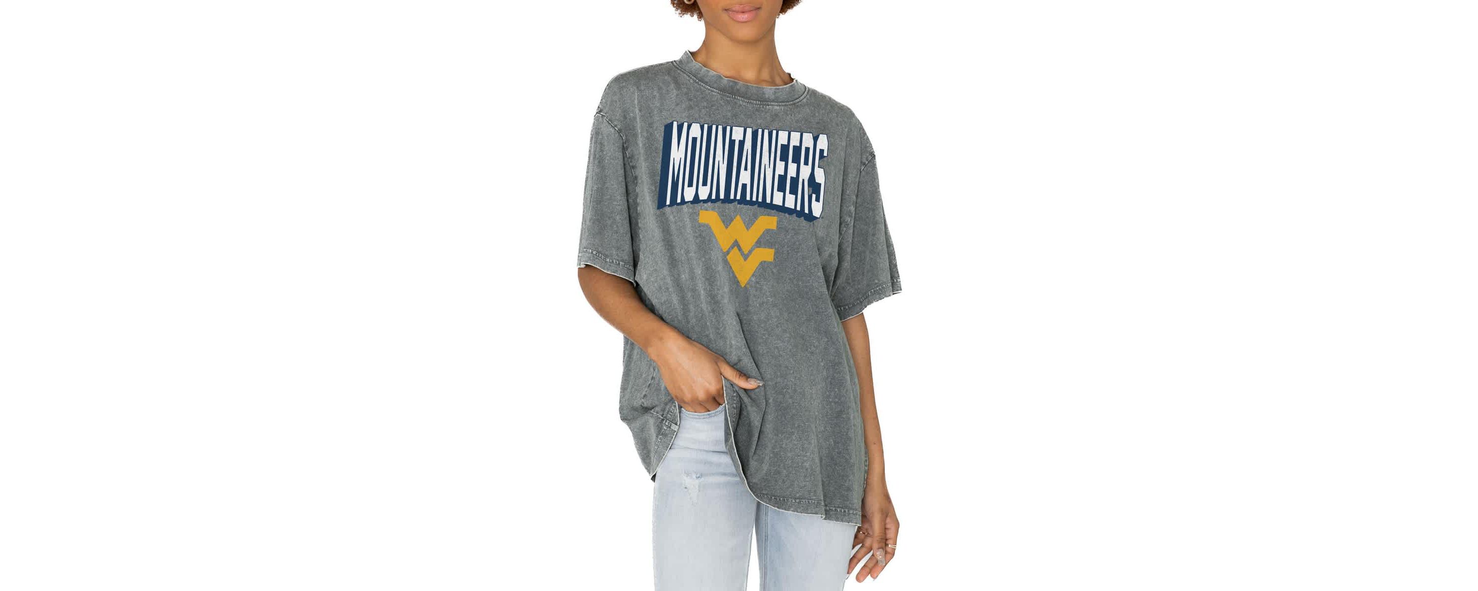 NCAA West Virginia Mountaineers Solid Defense Oversized T-Shirt