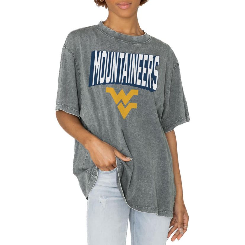 NCAA West Virginia Mountaineers Solid Defense Oversized T-Shirt