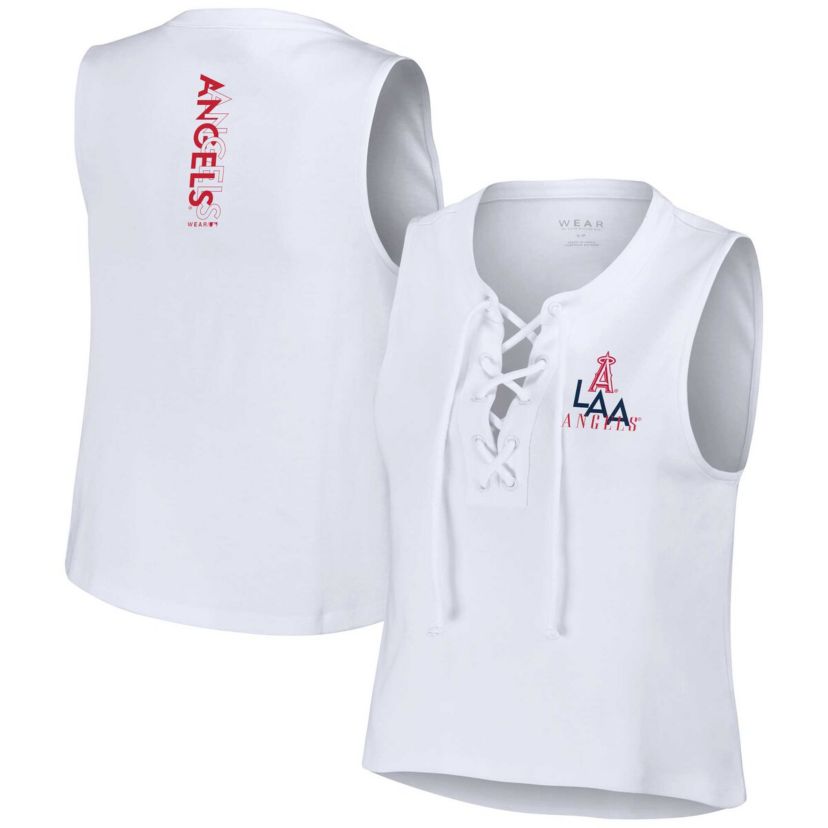 MLB Los Angeles Angels Lace-Up Tank Top