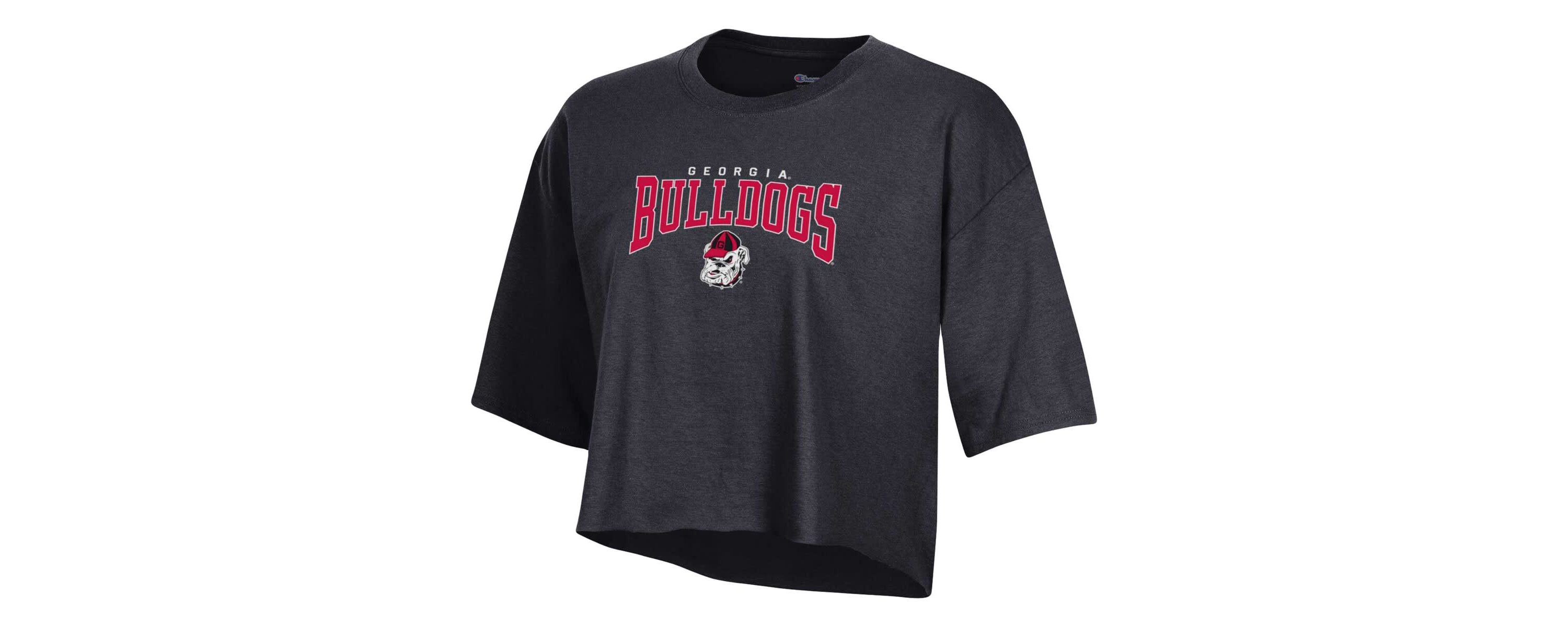 NCAA Georgia Bulldogs Boyfriend Cropped T-Shirt