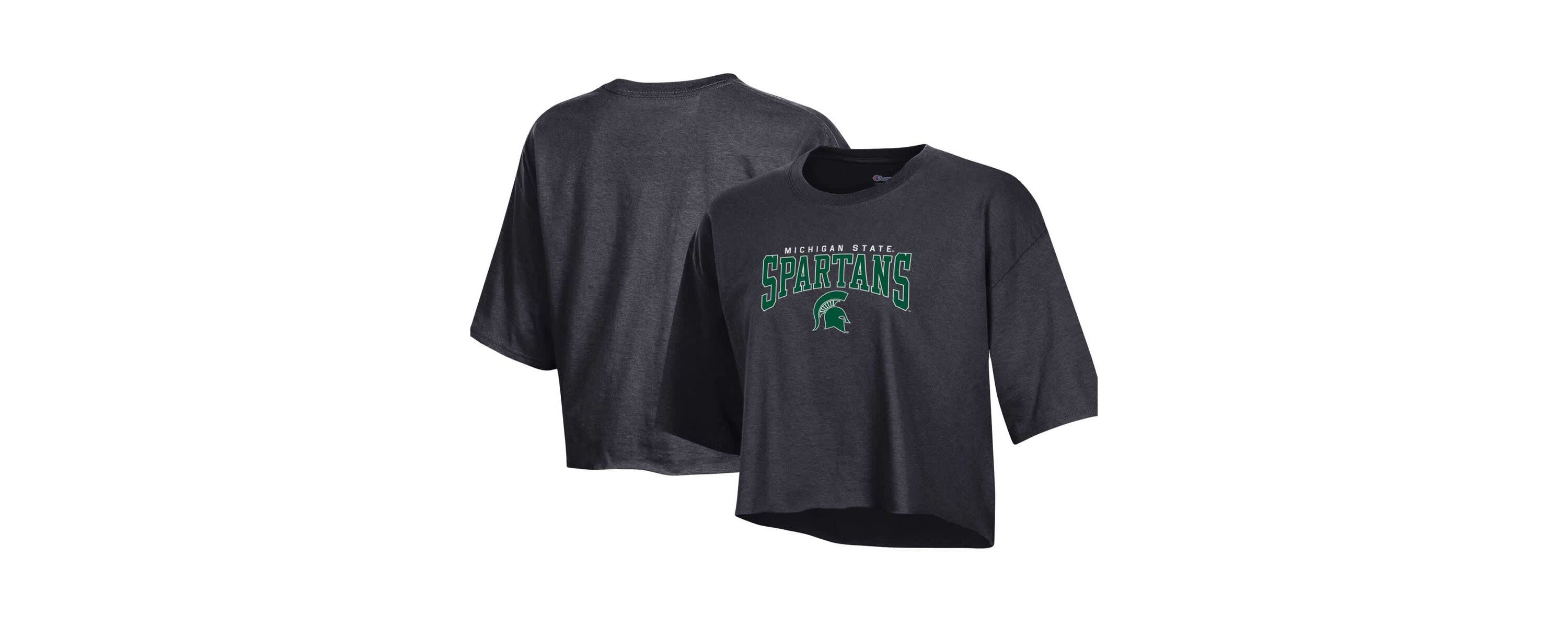 NCAA Michigan State Spartans Boyfriend Cropped T-Shirt