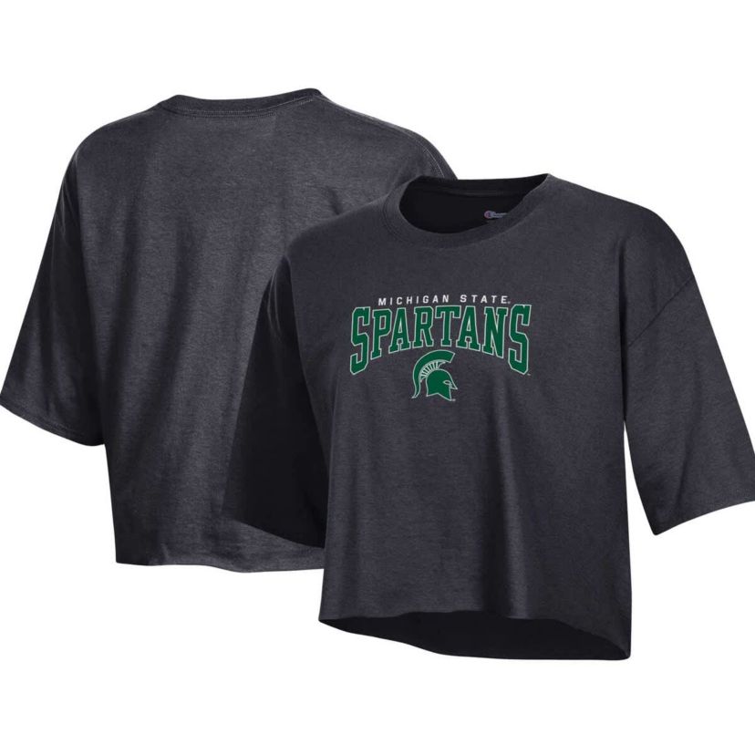 NCAA Michigan State Spartans Boyfriend Cropped T-Shirt