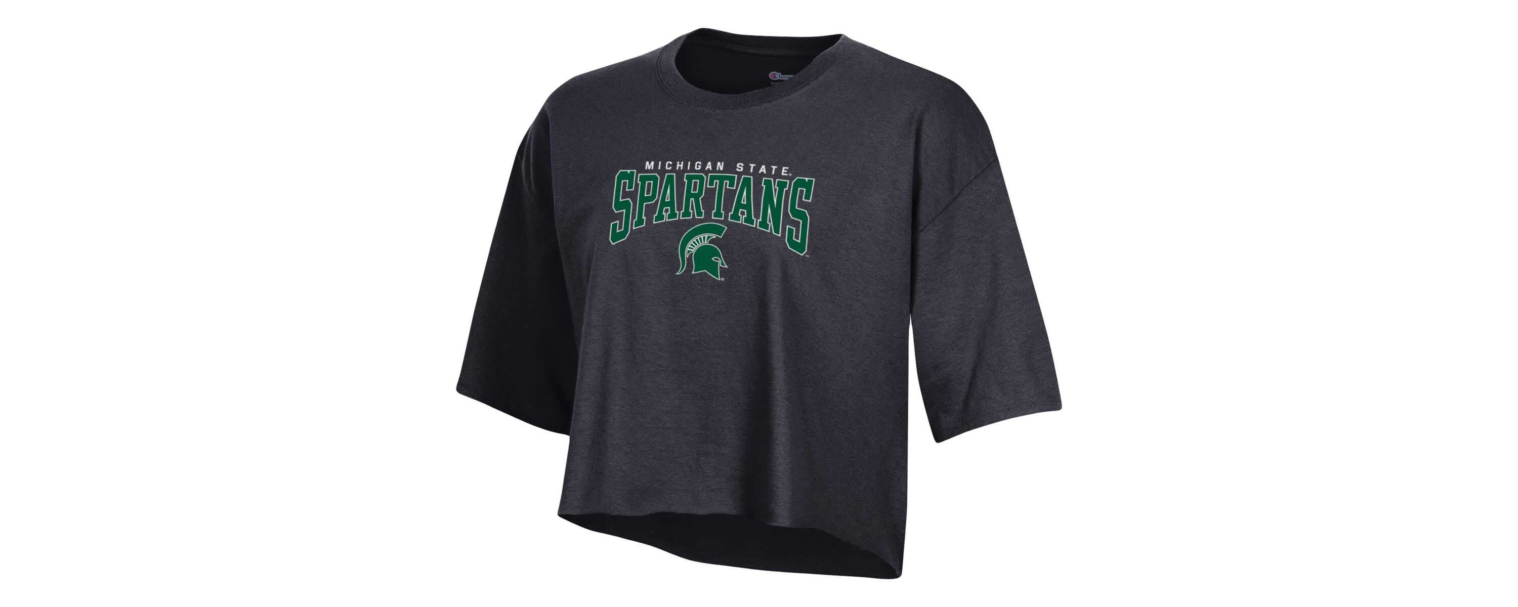 NCAA Michigan State Spartans Boyfriend Cropped T-Shirt