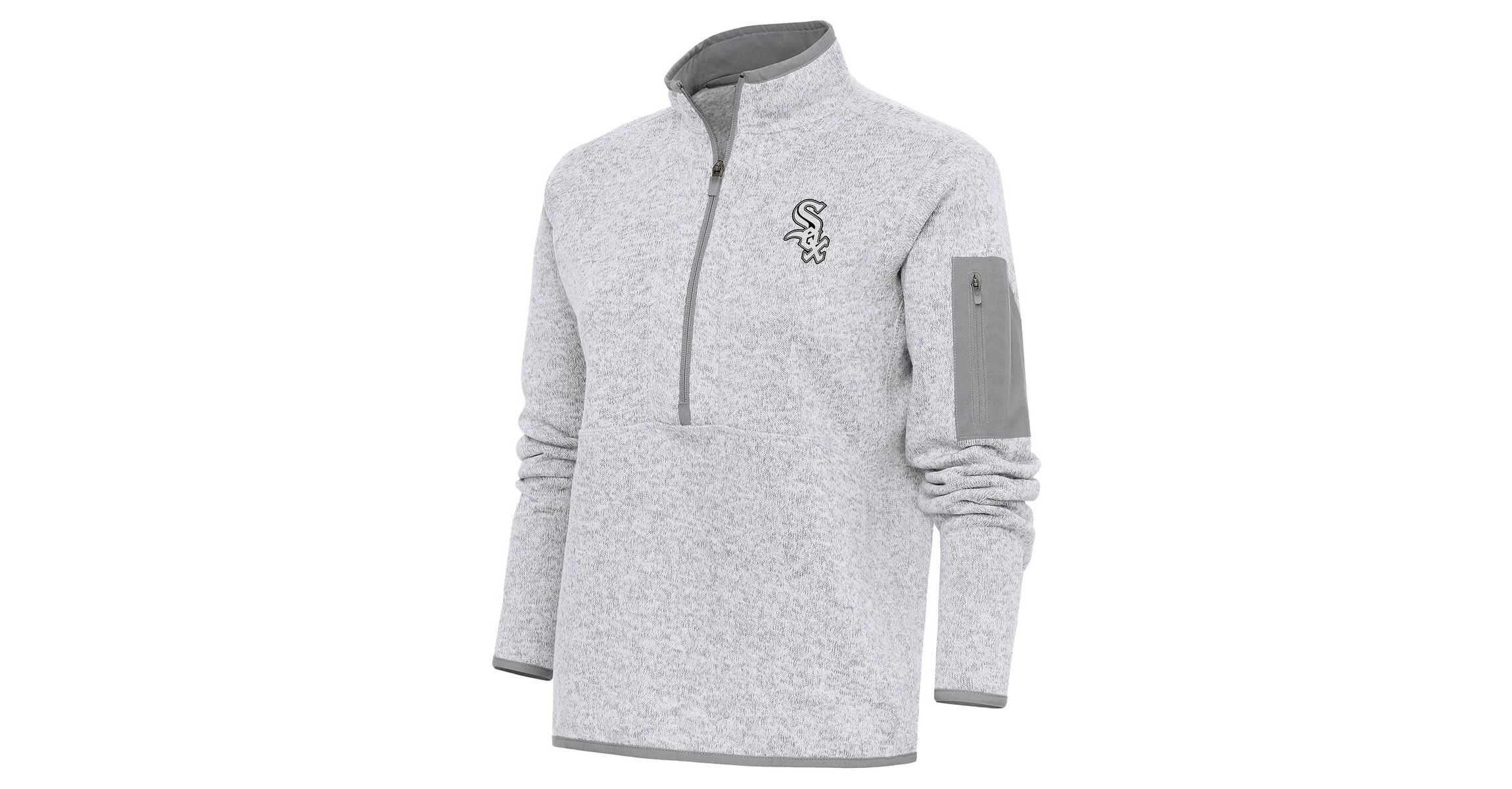 Chicago White Sox MLB Chicago Sox Brushed Metallic Fortune Half-Zip Pullover Jacket