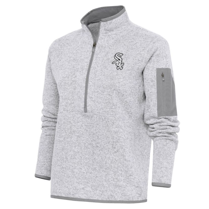 Chicago White Sox MLB Chicago Sox Brushed Metallic Fortune Half-Zip Pullover Jacket